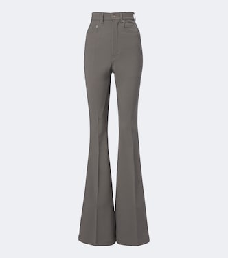 Bolan high-rise wool-blend flared pants | Rick Owens