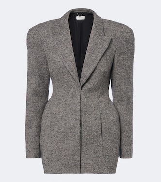 Herringbone wool-blend blazer dress | Magda Butrym