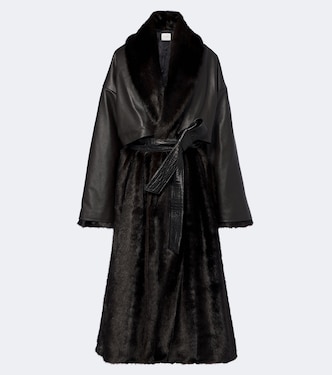 Mantel mit Leder | Magda Butrym