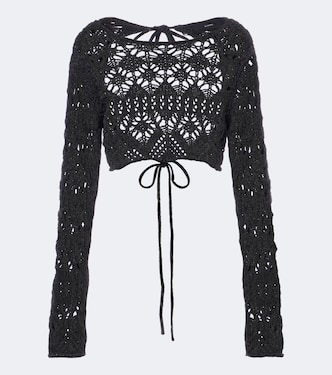 Time To Shine crochet open-back top | Alanui