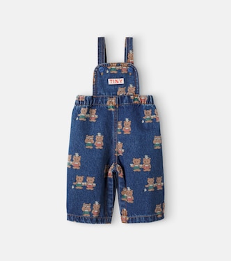 Baby bedruckte Latzhose aus Denim | Tinycottons