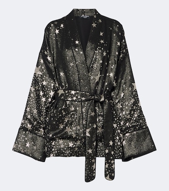 Silk-blend jacquard lamé wrap top | Dolce&Gabbana