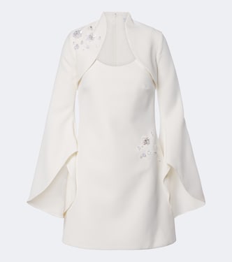 Bridal Fran embellished crêpe minidress | Safiyaa