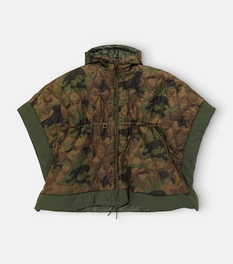 Cape à capuche à motif camouflage | Il Gufo