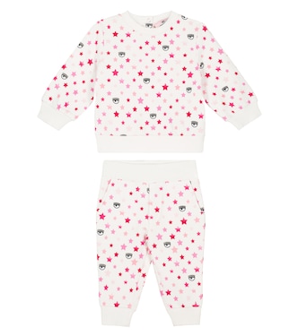 x Chiara Ferragni Baby printed sweater and sweatpants set | Monnalisa