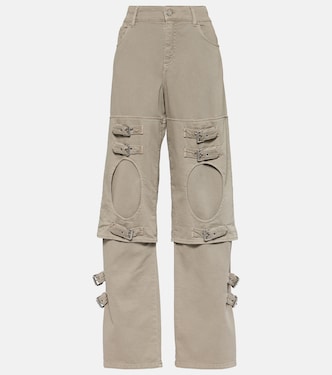 Cutout mid-rise boyfriend jeans | Blumarine