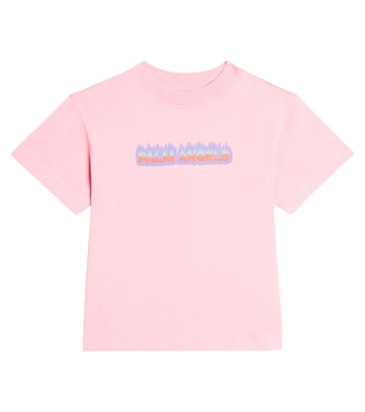Flames cotton jersey T-shirt | Palm Angels Kids
