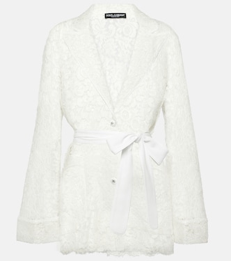 Chaqueta de encaje con lazada | Dolce&Gabbana