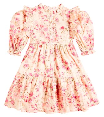 Ruffled floral cotton voile dress | Petite Amalie  