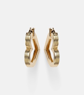 Boucles d'oreilles Flutted Heart en or 14 ct | Sydney Evan