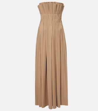 Cristel pleated poplin bustier gown | The Row
