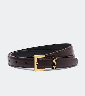 Ceinture fine Cassandre en cuir | Saint Laurent
