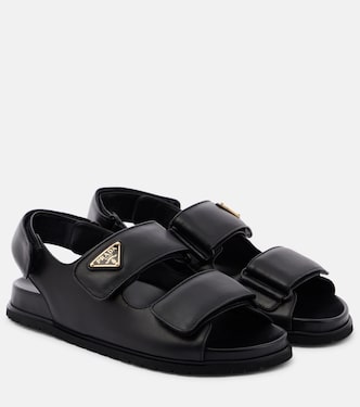 Logo leather sandals | Prada