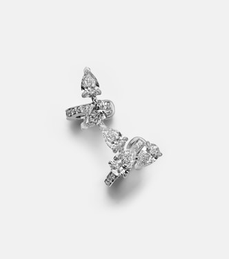 Serti Sur Vide 18kt white gold single ear cuff with diamonds | Repossi