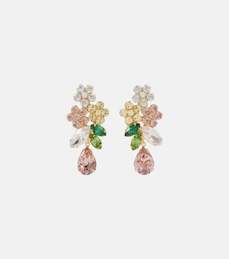 Bouquet gold-plated drop earrings | Jennifer Behr