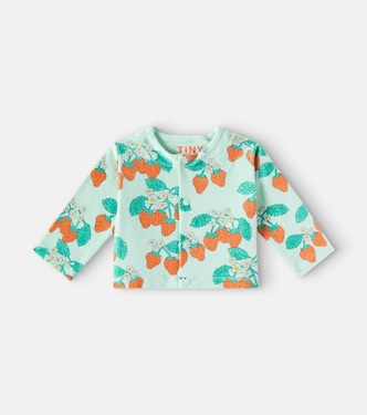 Baby Strawberries cotton terry jacket | Tinycottons