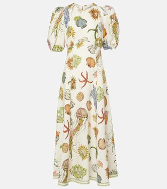 Robe midi Sea en lin | Alémais