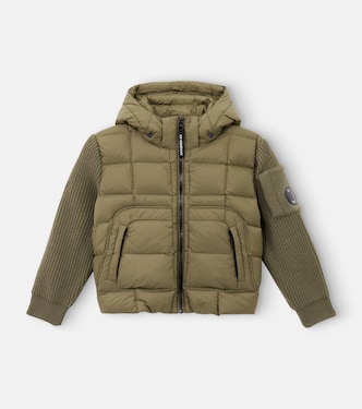 Lens ribbed-knit down jacket | C.P. Company Kids