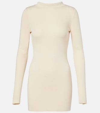 فستان قصير بظهر مفتوح من الحرير المخلوط Elowen | Aya Muse