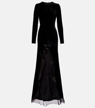 Robe aus Samt mit Seide | Alessandra Rich