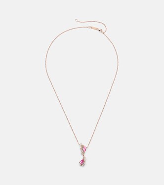 Collana One Of A Kind in oro rosa 18kt con zaffiri e diamanti | Suzanne Kalan