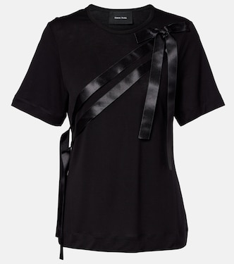 Bow-detail jersey T-shirt | Simone Rocha