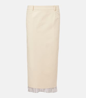 Cotton-blend pencil skirt | The Attico