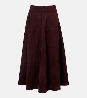 Falda midi Opera de piel | Nour Hammour