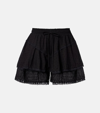 Shorts Thia de algodón con croché | Poupette St Barth
