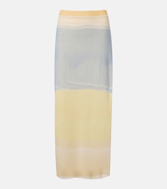 Printed mesh maxi skirt | SIR