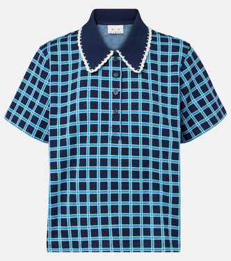 Clubhouse Dom checked cotton polo shirt | The Upside