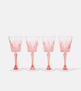 Set of 4 striped crystal wine glasses | Les-Ottomans