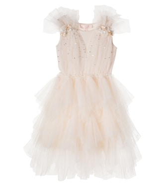 Etching cotton-trimmed embellished tulle dress | Tutu Du Monde