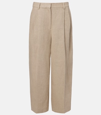 Pantalones anchos cropped de lino | Toteme