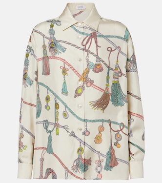 Printed silk twill shirt | Versace