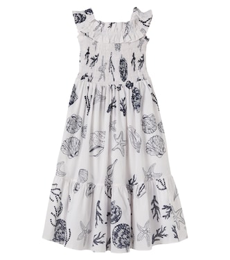 Suzanne printed ruffled cotton dress | Poupette St Barth Kids