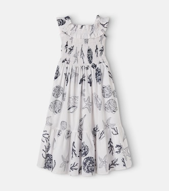 Suzanne printed ruffled cotton dress | Poupette St Barth Kids