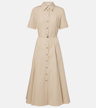 Belted cotton-blend shirt dress | Tory Burch
