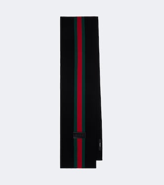 Web Stripe wool scarf | Gucci