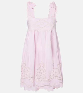 Broderie anglaise cotton minidress | Juliet Dunn