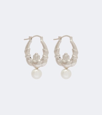 Faux pearl hoop earrings | Simone Rocha