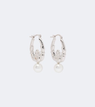Faux pearl hoop earrings | Simone Rocha