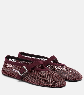 Embellished fishnet ballet flats | Alaïa