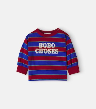 Baby striped cotton T-shirt | Bobo Choses
