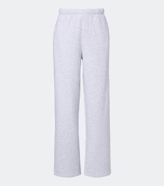 Cotton Fleece cotton-blend wide-leg pants | Skims