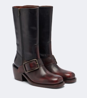 Leather biker boots | Dries Van Noten