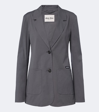 Cotton-blend poplin jacket | Miu Miu