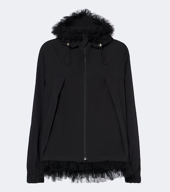 Tulle-trimmed technical jacket | Noir Kei Ninomiya