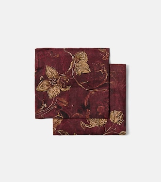 Myosotis set of 2 linen and cotton napkins | The House of Lyria