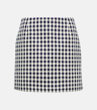 Minifalda de algodón y lana a cuadros | Ami Paris